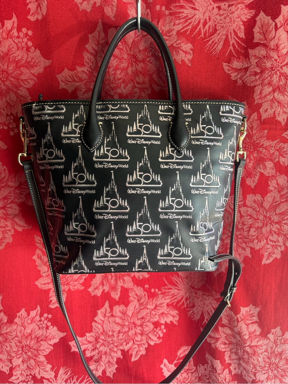 Dooney & Bourke Disney World 50th anniversary Zipper tote w/ strap - Picture 3 of 14